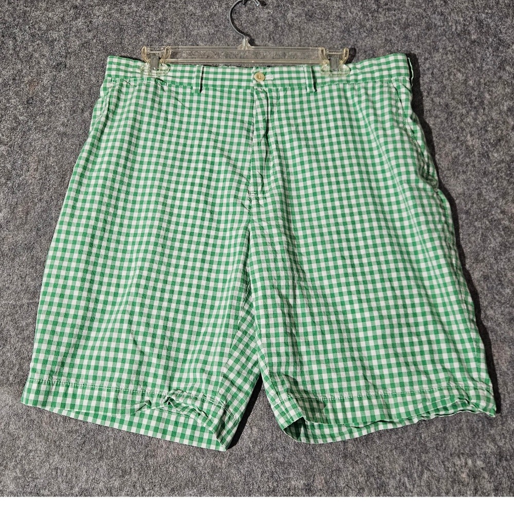 Polo Golf Ralph Lauren Shorts Mens 34 Green Gingham Plaid